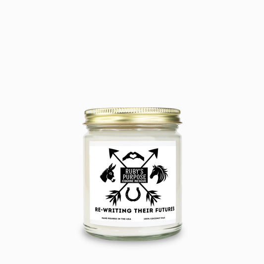 Ruby's Purpose - Re-Writing Their Futures Candle Clear Jar 9oz