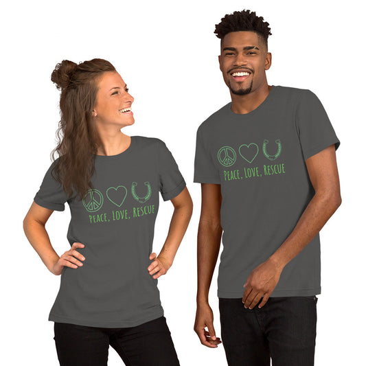 Peace, Love, Rescue - Unisex T-Shirt