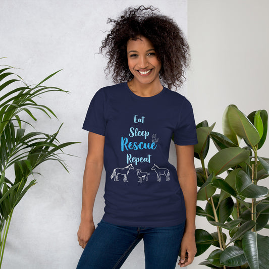 Eat, Sleep, Rescue, Repeat Unisex t-shirt