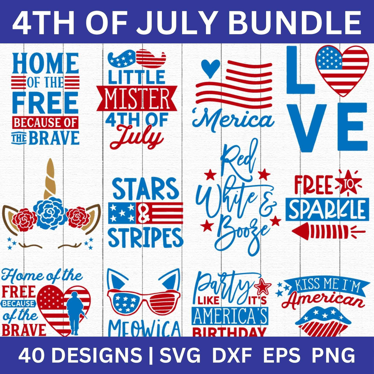 4th of July Bundle SVG Files