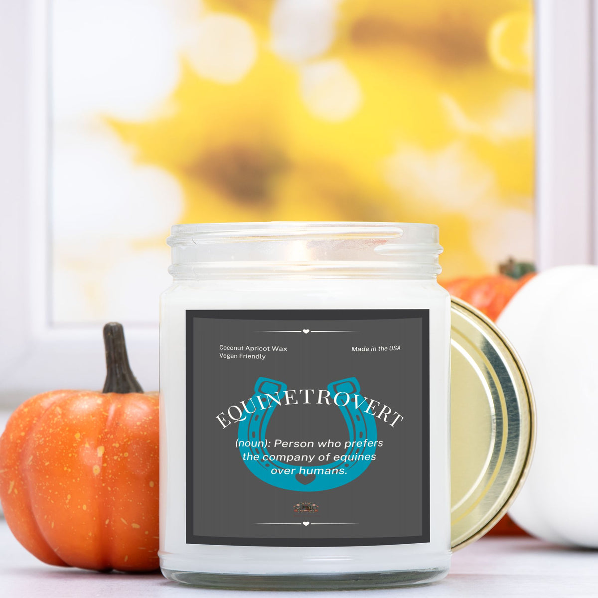 Equinetrovert Candle  Clear Jar 9oz