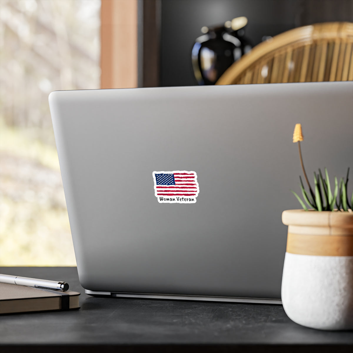 Woman Veteran - Vinyl Decals