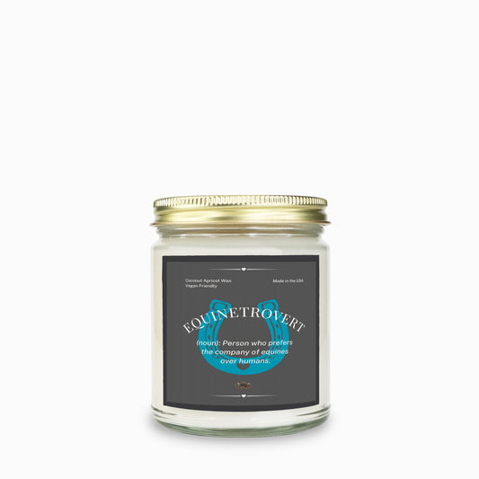 Equinetrovert Candle  Clear Jar 9oz