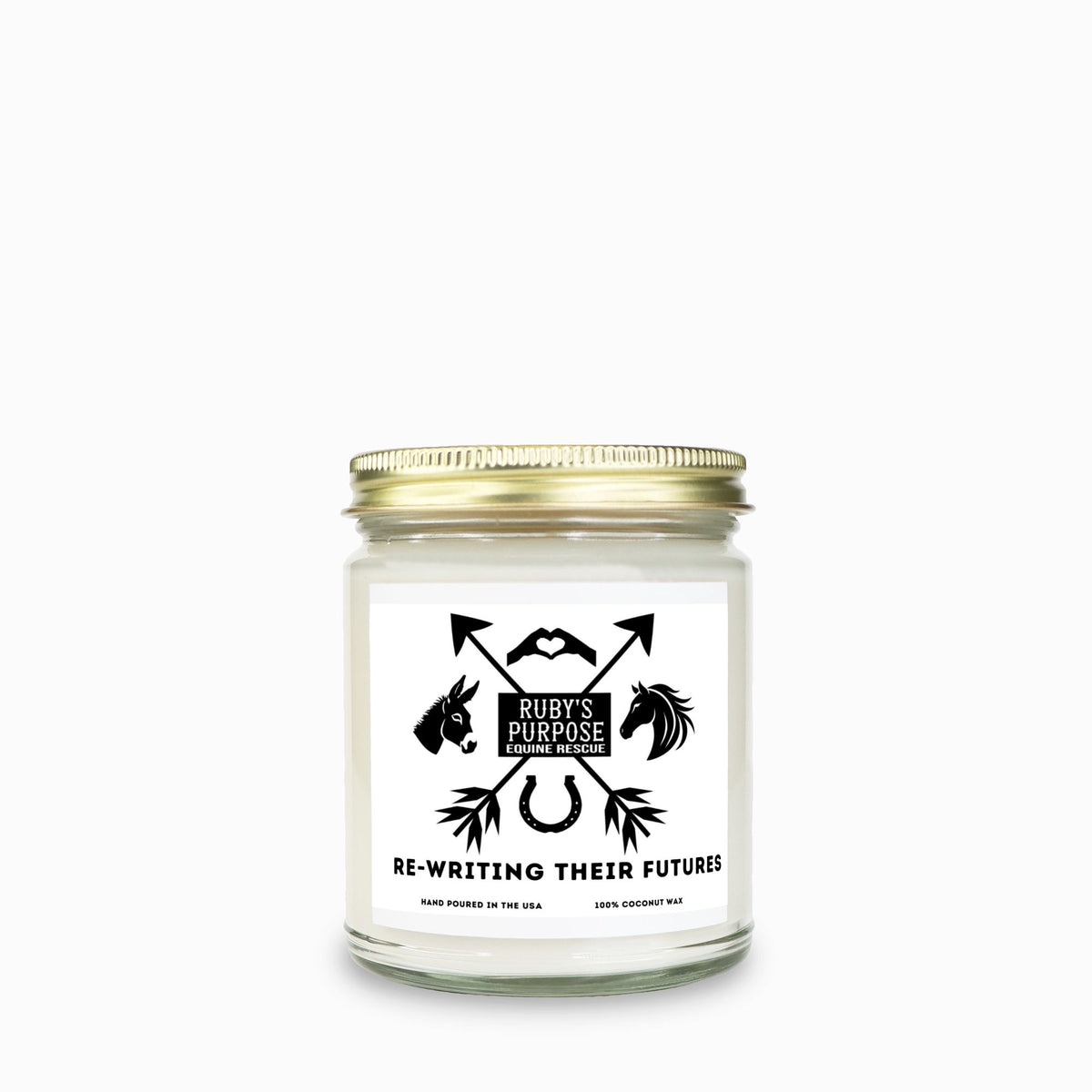 Ruby's Purpose - Re-Writing Their Futures  Candle Clear Jar 9oz