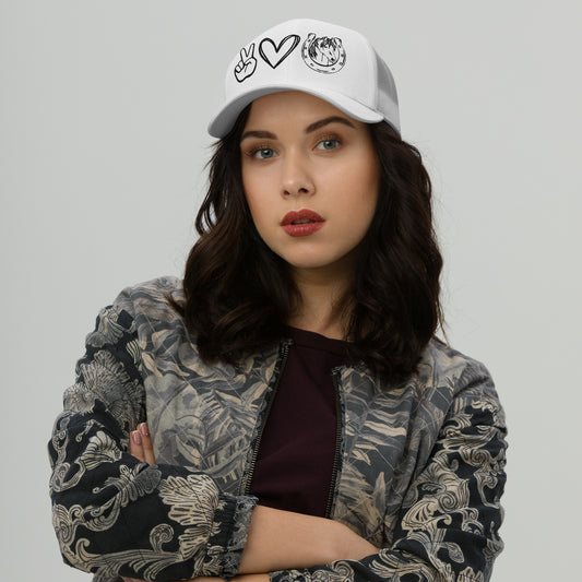 Peace, Love, Horses - Trucker Cap