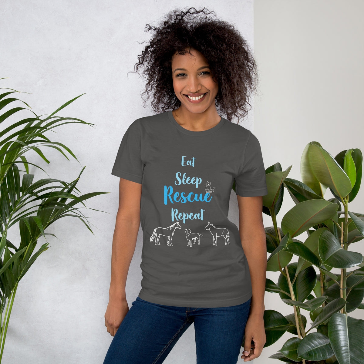 Eat, Sleep, Rescue, Repeat Unisex t-shirt