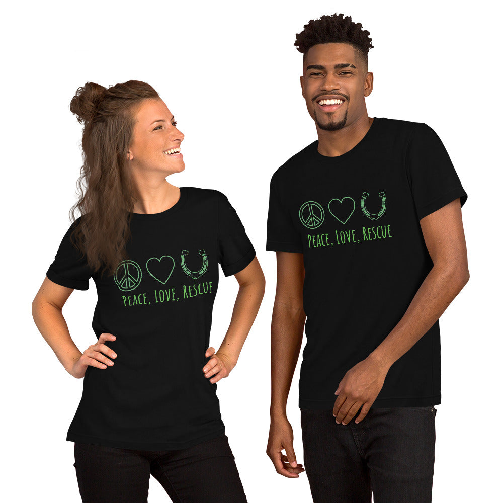 Peace, Love, Rescue - Unisex T-Shirt