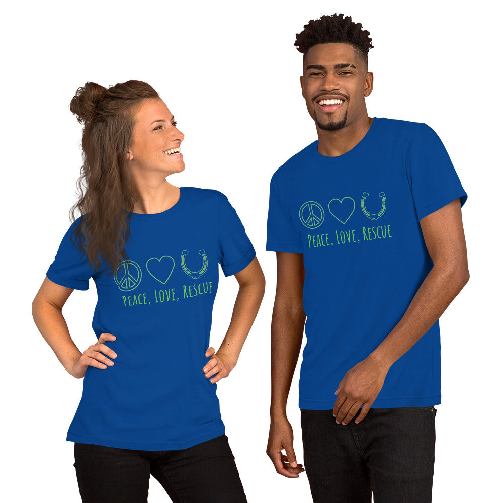 Peace, Love, Rescue - Unisex T-Shirt