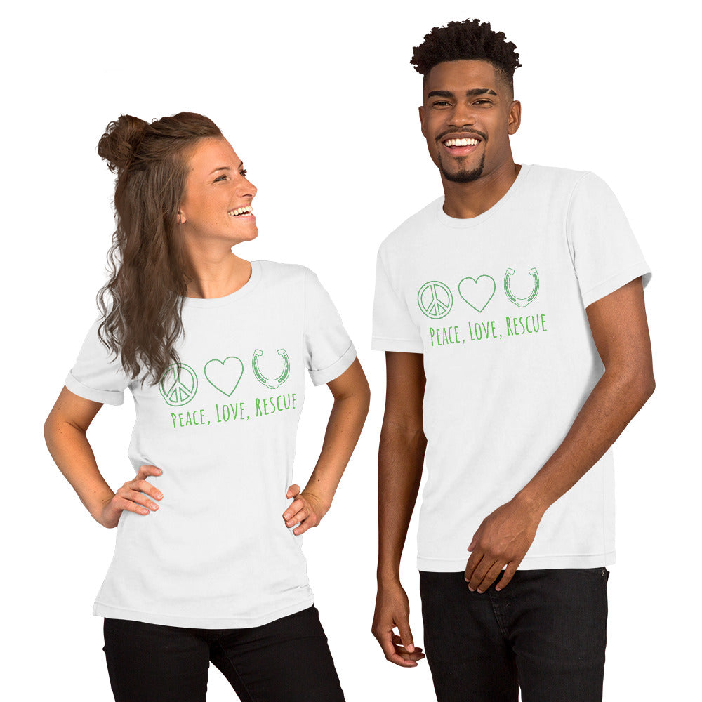 Peace, Love, Rescue - Unisex T-Shirt
