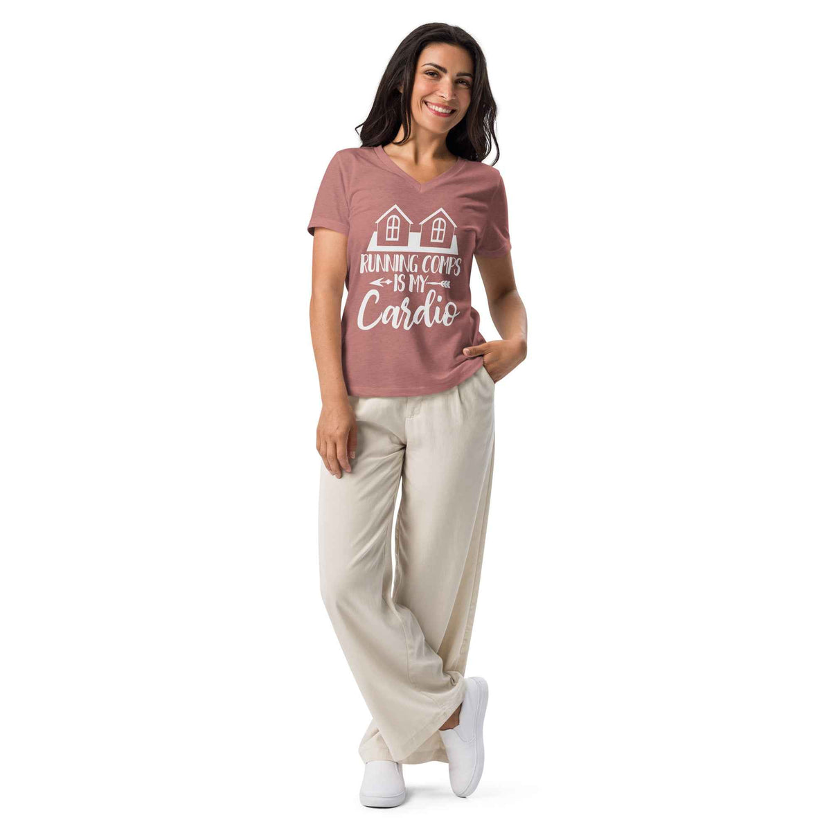 Running Comps is My Cardio (Realtor) - Women’s relaxed v-neck t-shirt