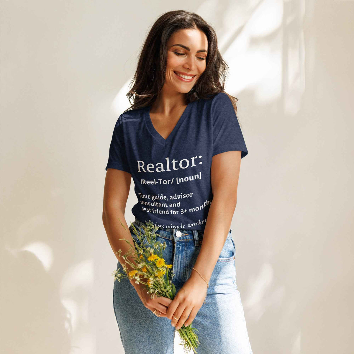 Realtor: Noun Women’s relaxed v-neck t-shirt