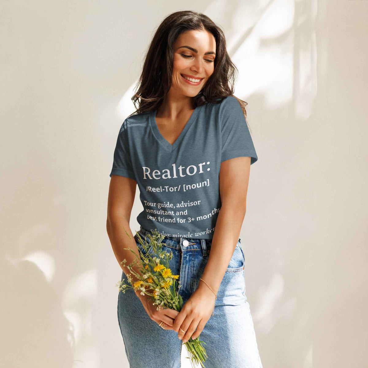 Realtor: Noun Women’s relaxed v-neck t-shirt