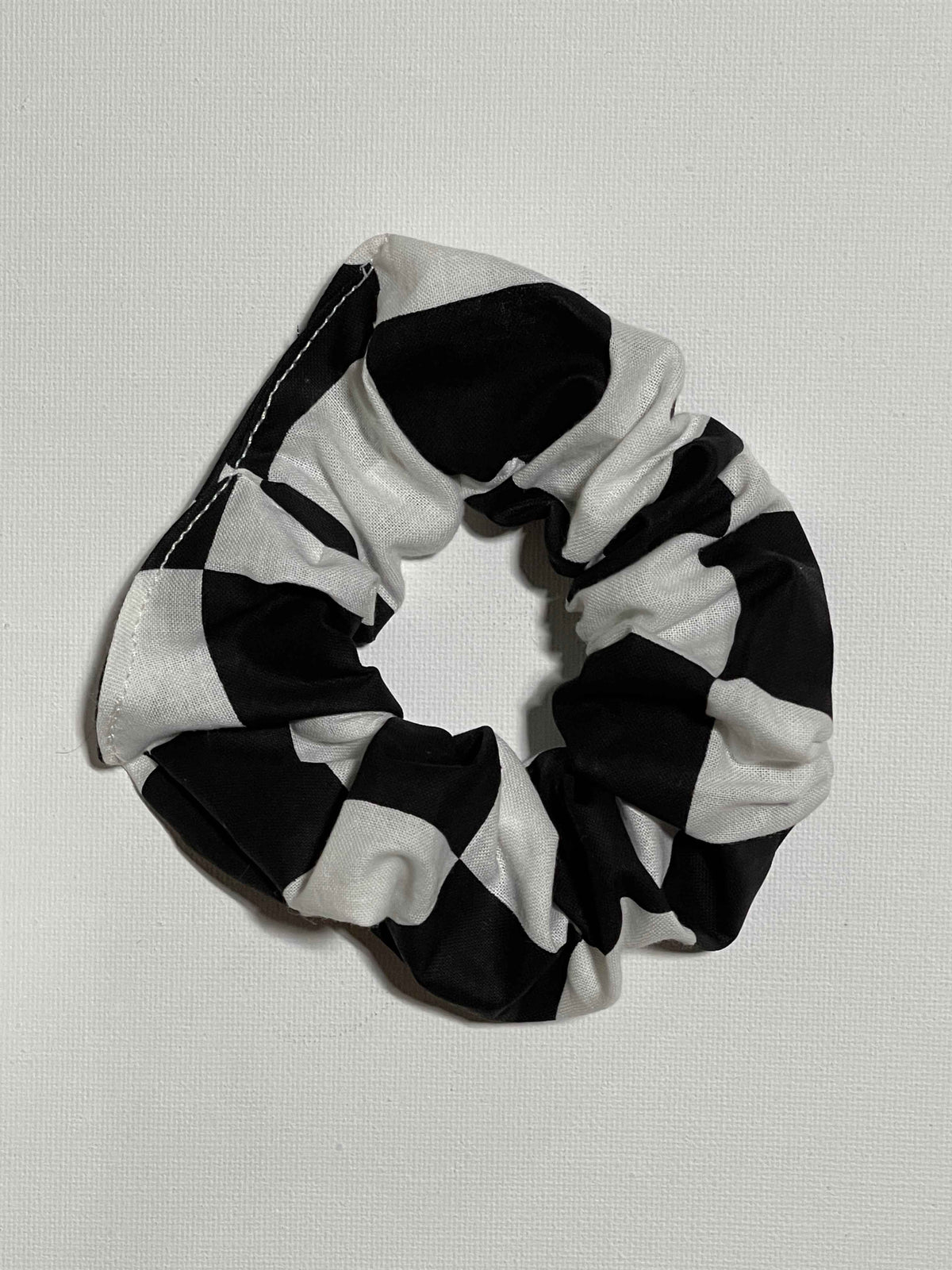 Black and White Checkered Scrunchies - Redhead Creations
