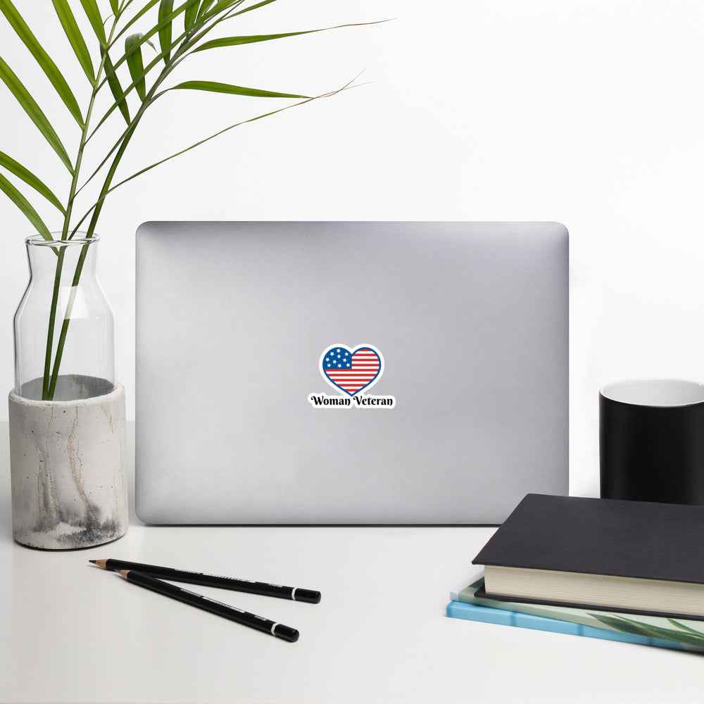 Woman Veteran - Bubble-free stickers - Redhead Creations