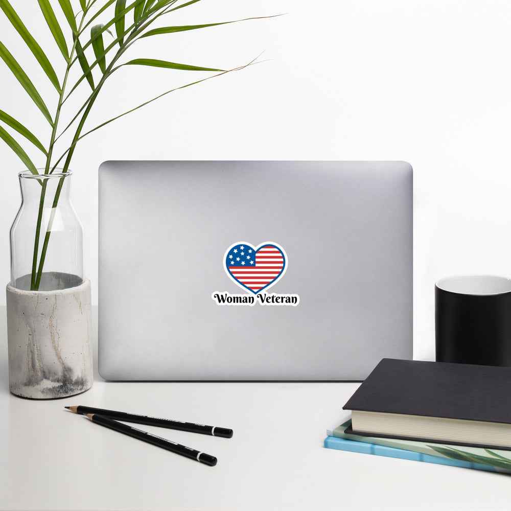 Woman Veteran - Bubble-free stickers - Redhead Creations