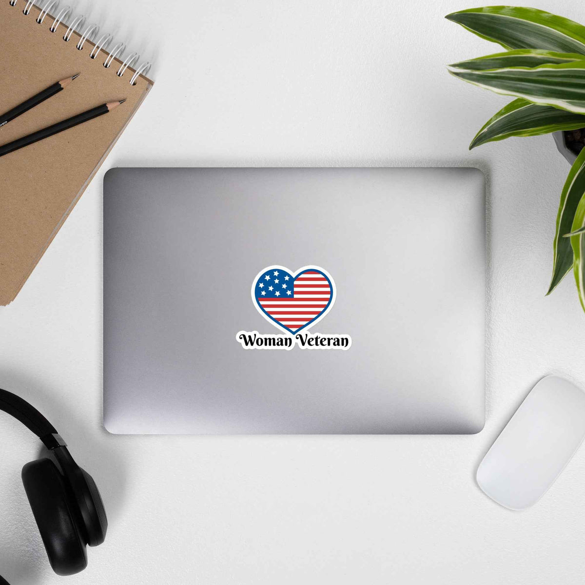 Woman Veteran - Bubble-free stickers - Redhead Creations
