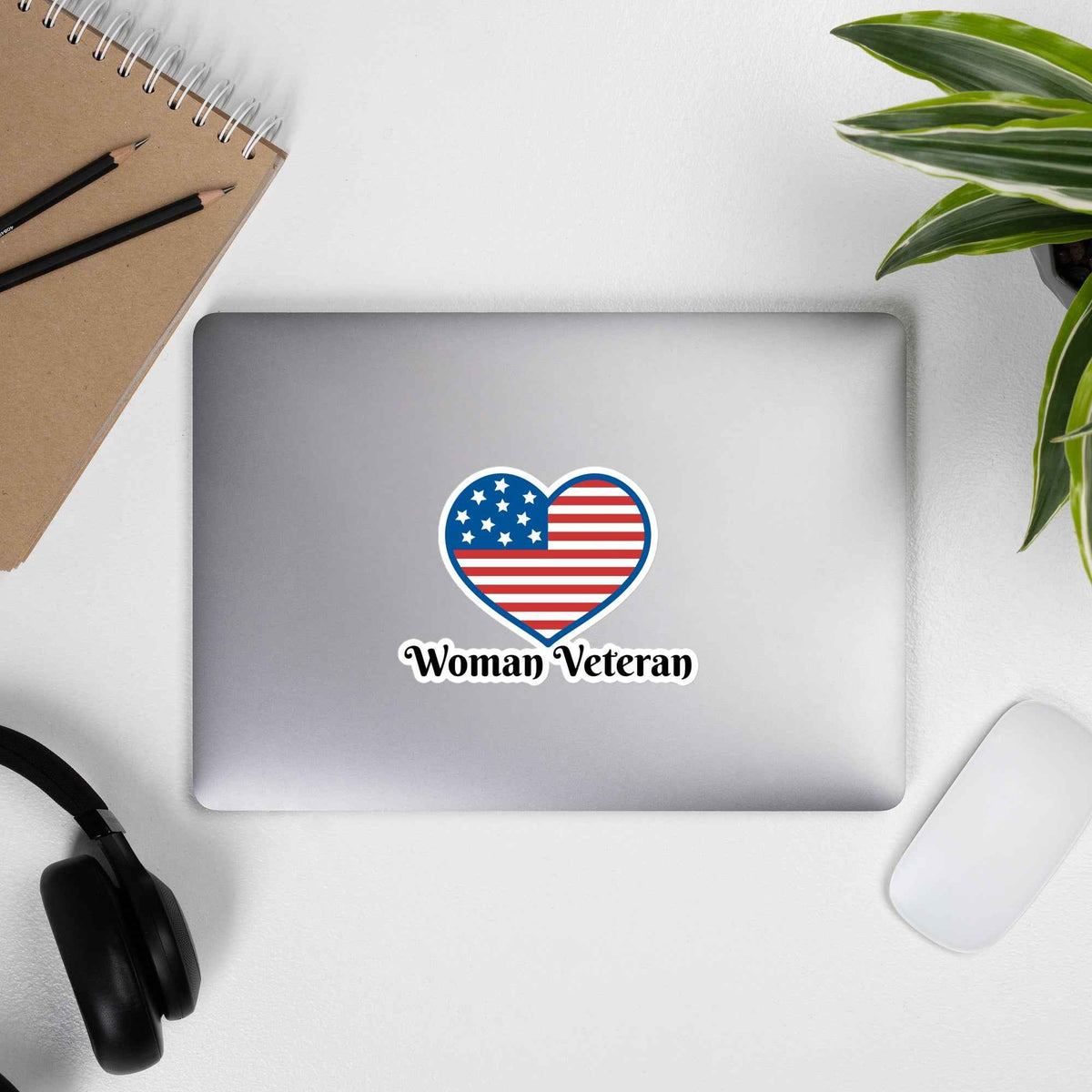 Woman Veteran - Bubble-free stickers - Redhead Creations